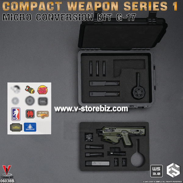 E&S 06038B Compact Weapon Series 1: Micro Conversion Kit G-17 (Green)
