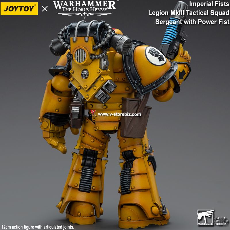 JOYTOY Warhammer 40K: Imperial Fists Legion MkIII Tactical Squad Sergeant with Power Fist