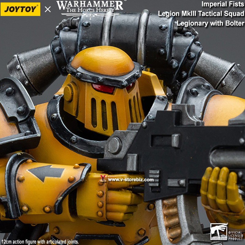 JOYTOY Warhammer 40K:  Imperial Fists Legion MkIII Tactical Squad Legionary with Bolter 