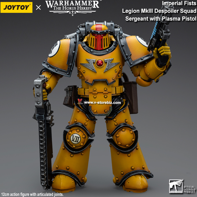 JOYTOY Warhammer 40K: Imperial Fists Legion MkIII Despoiler Squad Sergeant with Plasma Pistol