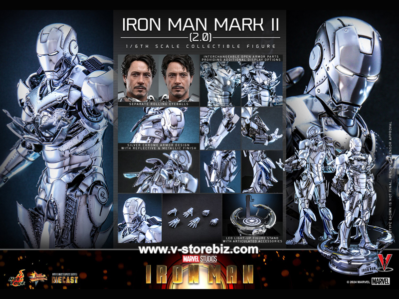 Hot Toys MMS733D59 Iron Man - Iron Man Mark II (2.0)