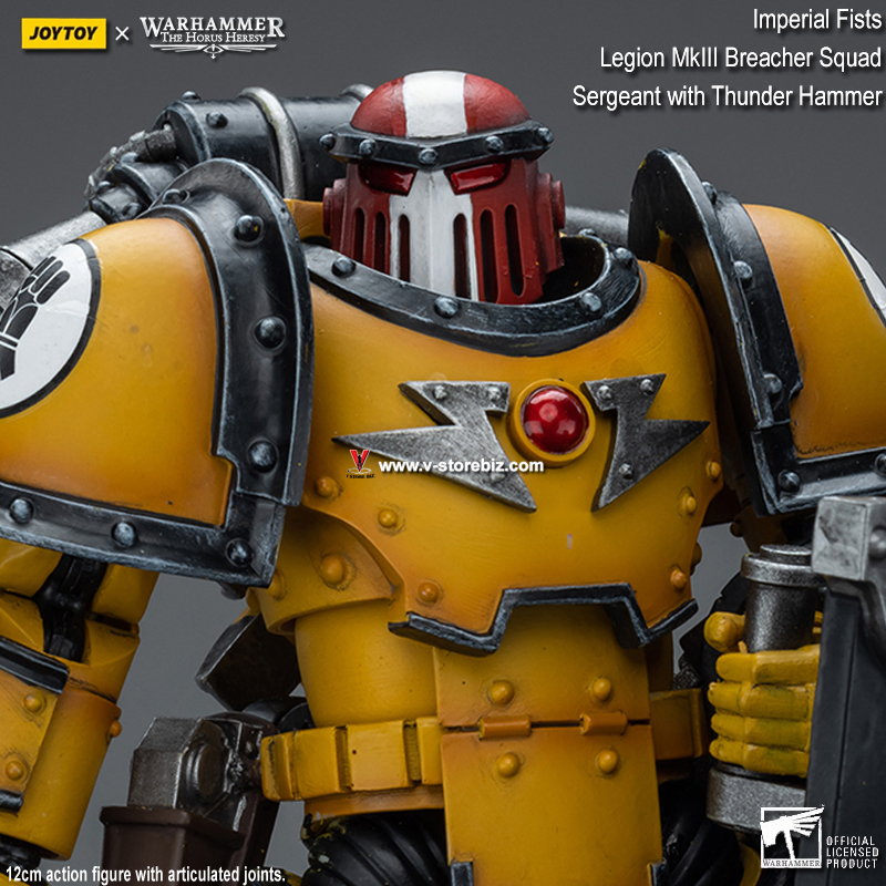 JOYTOY Warhammer 40K: Imperial Fists - Legion MkIII Breacher Sergeant with Thunder Hammer