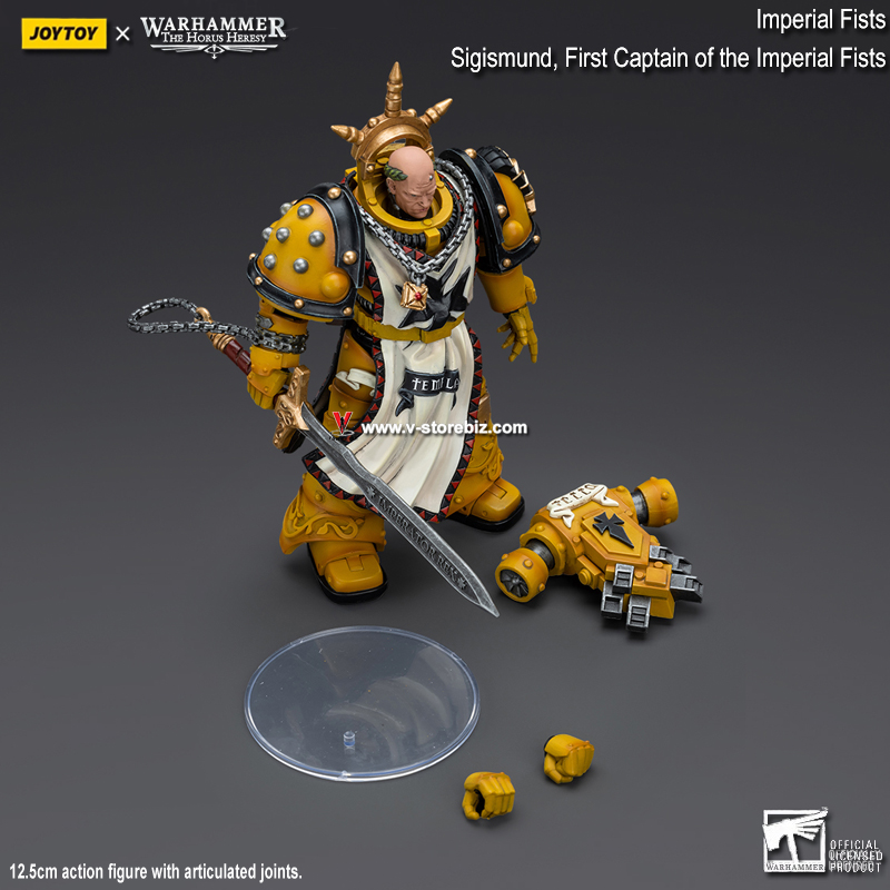 JOYTOY Warhammer 40K: Imperial Fists - Sigismund, First Captain of the Imperial Fists