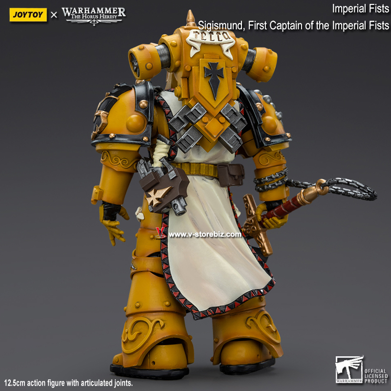 JOYTOY Warhammer 40K: Imperial Fists - Sigismund, First Captain of the Imperial Fists