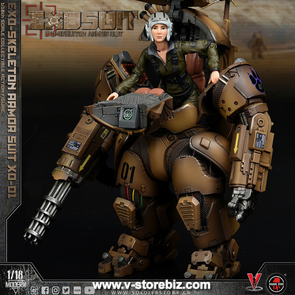 Soldier Story SSE001 EXO-Skeleton Armor Suit XO-01 with Pilot - V