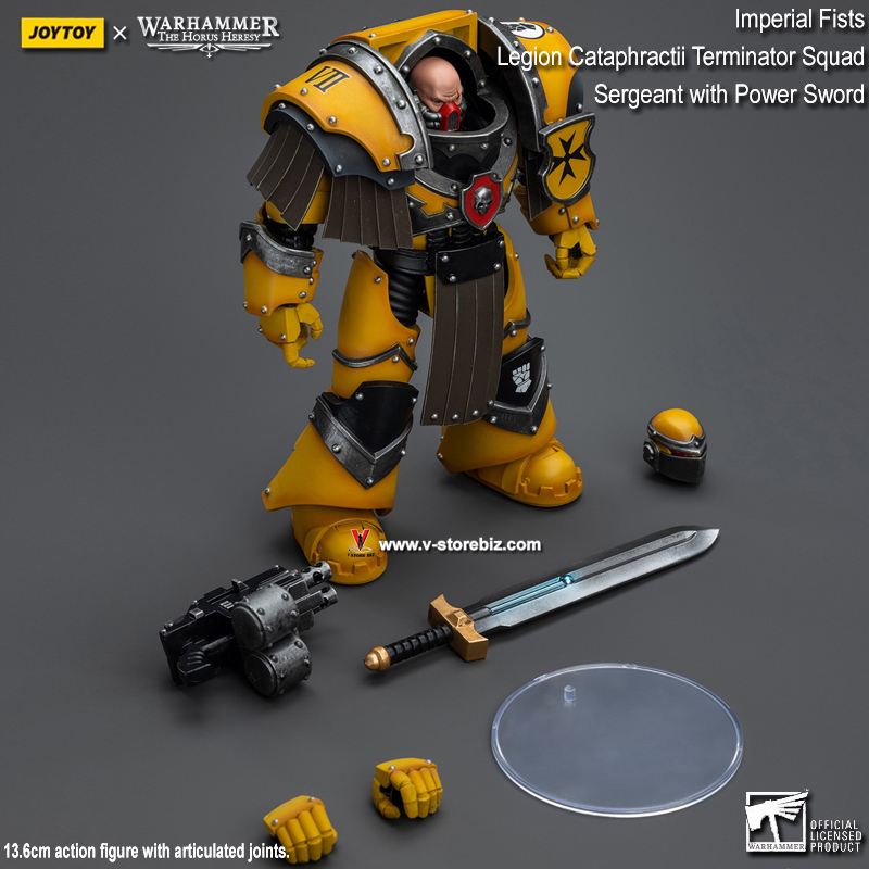 JOYTOY Warhammer 40K: Imperial Fists - Legion Cataphractii Terminator Squad: Sergeant with Power Sword