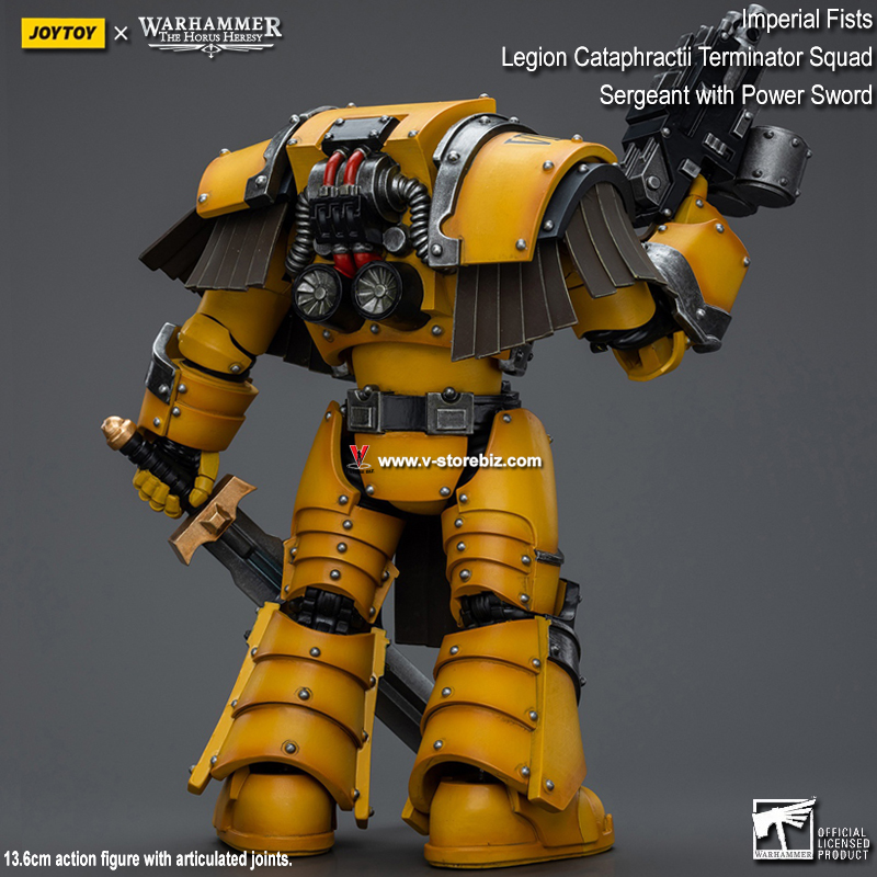 JOYTOY Warhammer 40K: Imperial Fists - Legion Cataphractii Terminator Squad: Sergeant with Power Sword