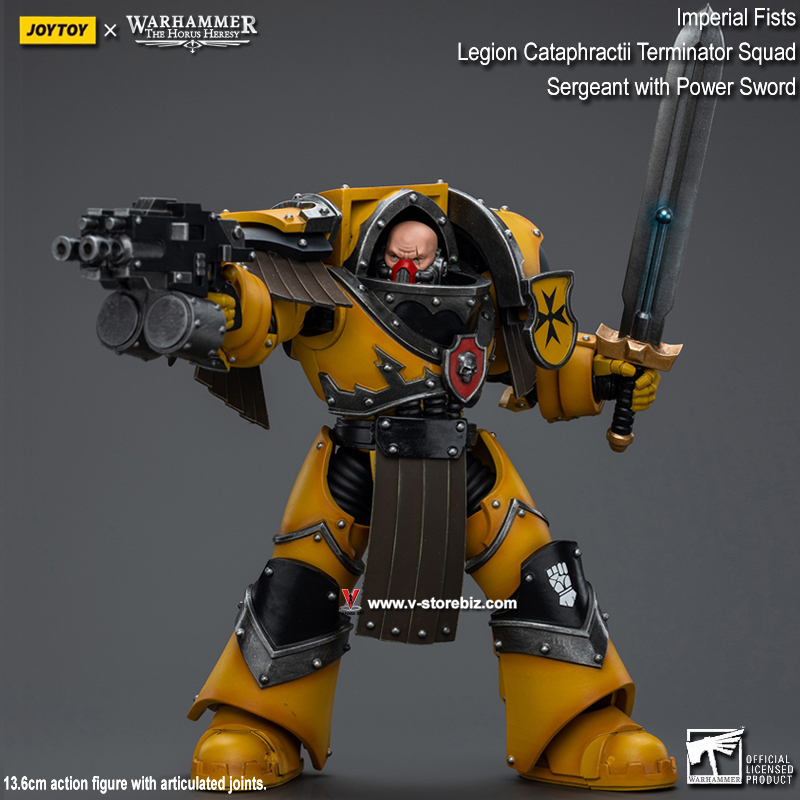 JOYTOY Warhammer 40K: Imperial Fists - Legion Cataphractii Terminator Squad: Sergeant with Power Sword