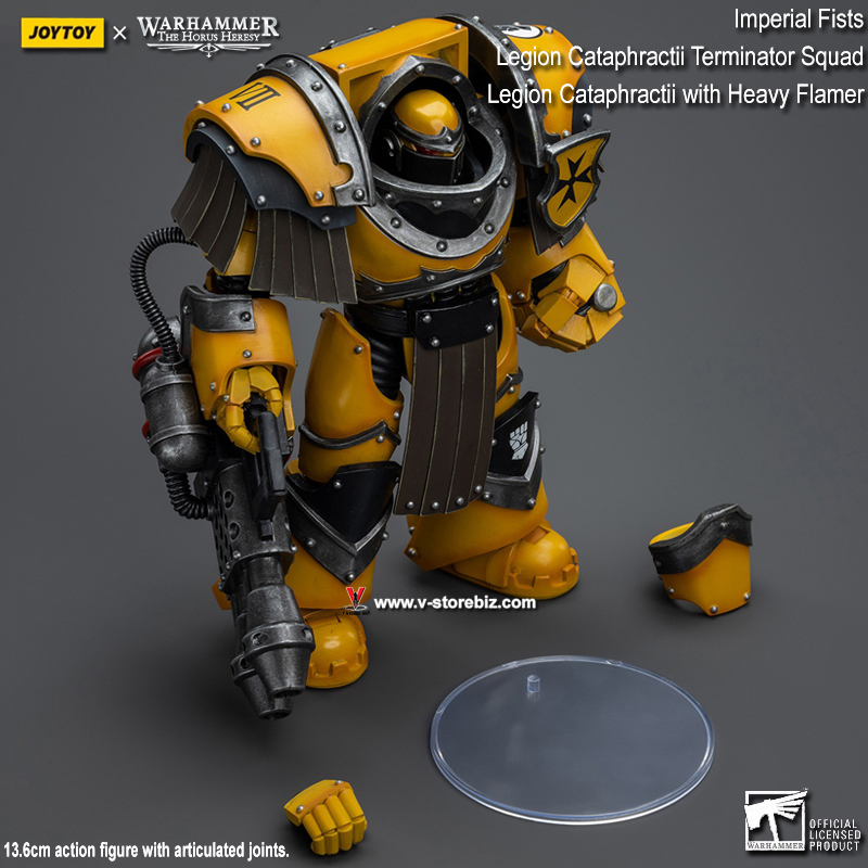 JOYTOY Warhammer 40K: Imperial Fists - Legion Cataphractii Terminator Squad: Heavy Flamer