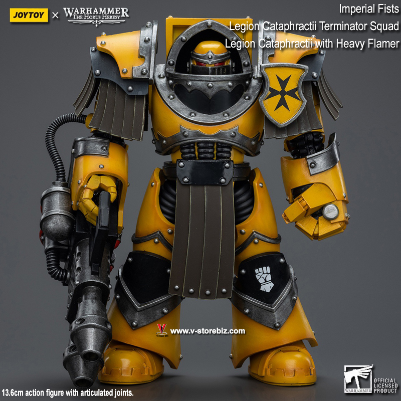 JOYTOY Warhammer 40K: Imperial Fists - Legion Cataphractii Terminator Squad: Heavy Flamer