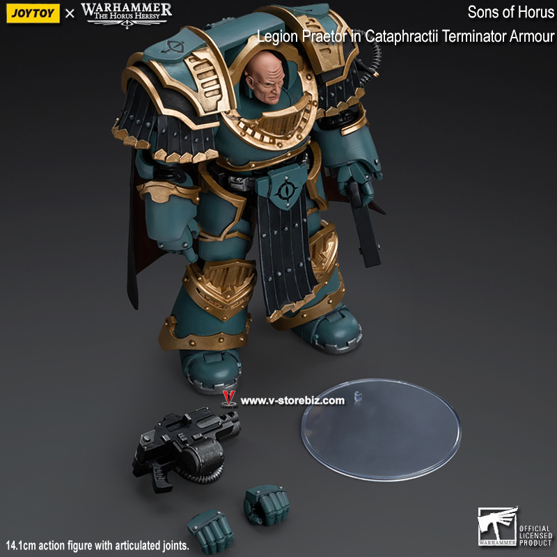 JOYTOY Warhammer 40K: Sons of Horus - Legion Praetor in Cataphractii Terminator Armour