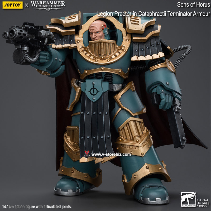 JOYTOY Warhammer 40K: Sons of Horus - Legion Praetor in Cataphractii Terminator Armour