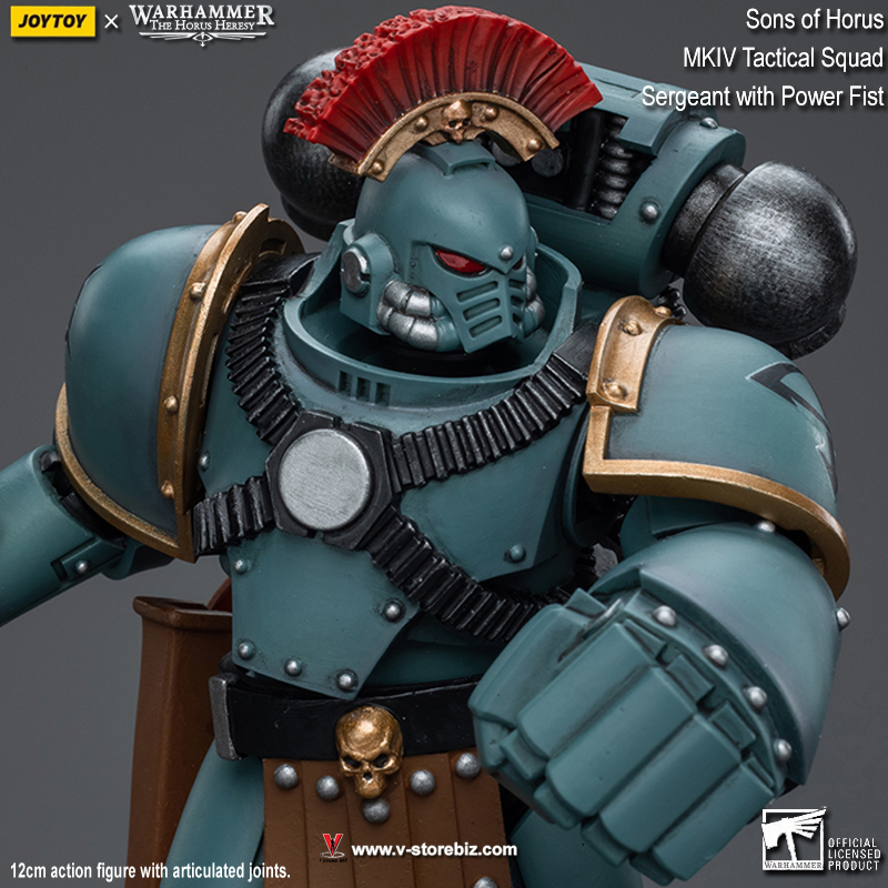 JOYTOY Warhammer 40K: Sons of Horus - MKIV Tactical Squad Sergeant with Power Fist