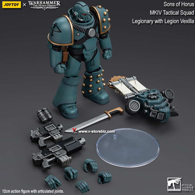 JOYTOY Warhammer 40K: Sons of Horus - MKIV Tactical Squad Legionary with Legion Vexilla