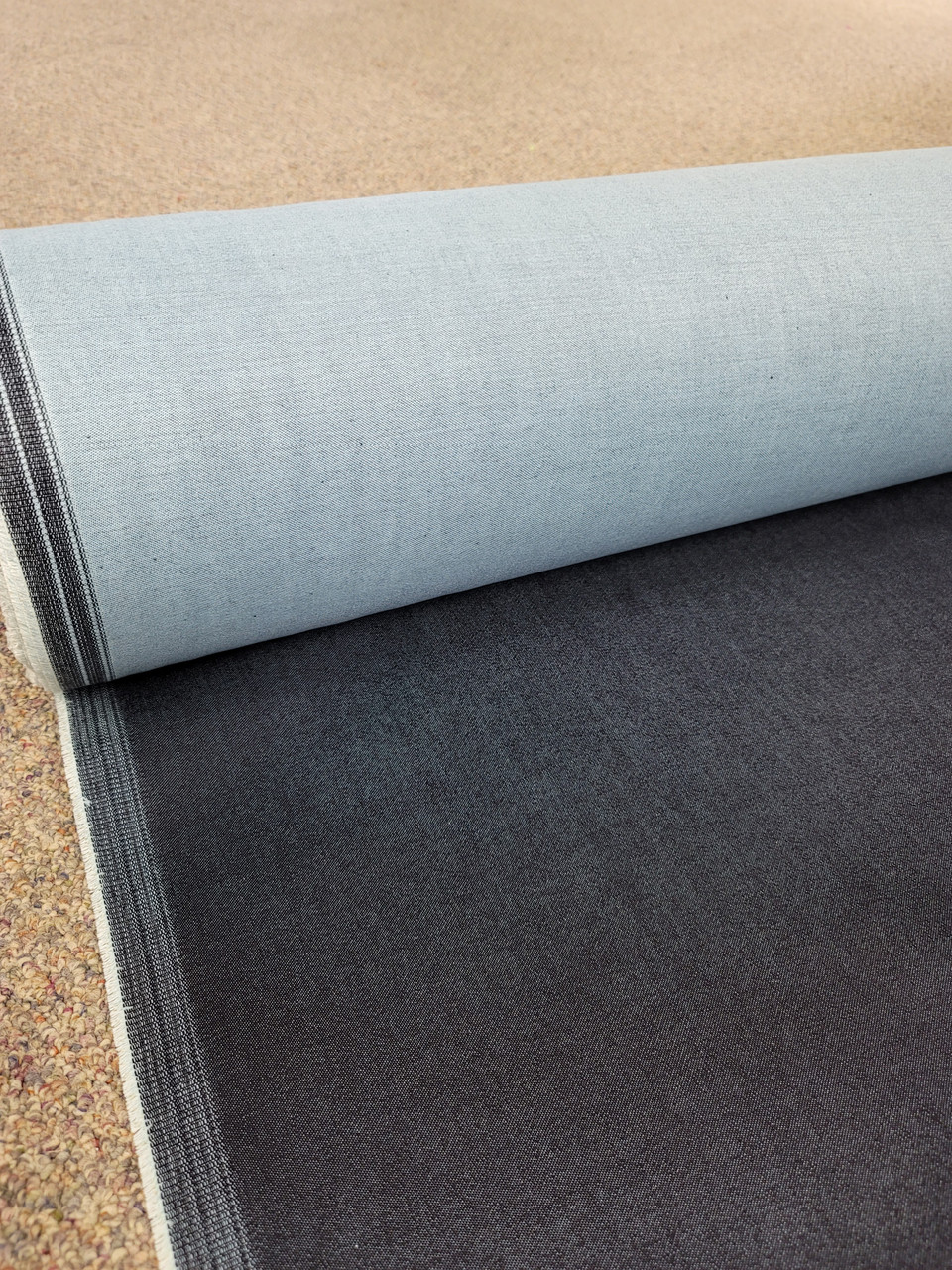 INDIGO NAVY DENIM FABRIC COTTON/POLY 