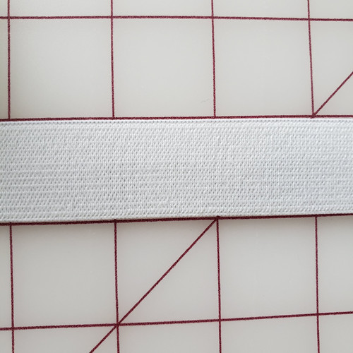 1" WHITE KNITTED ELASTIC