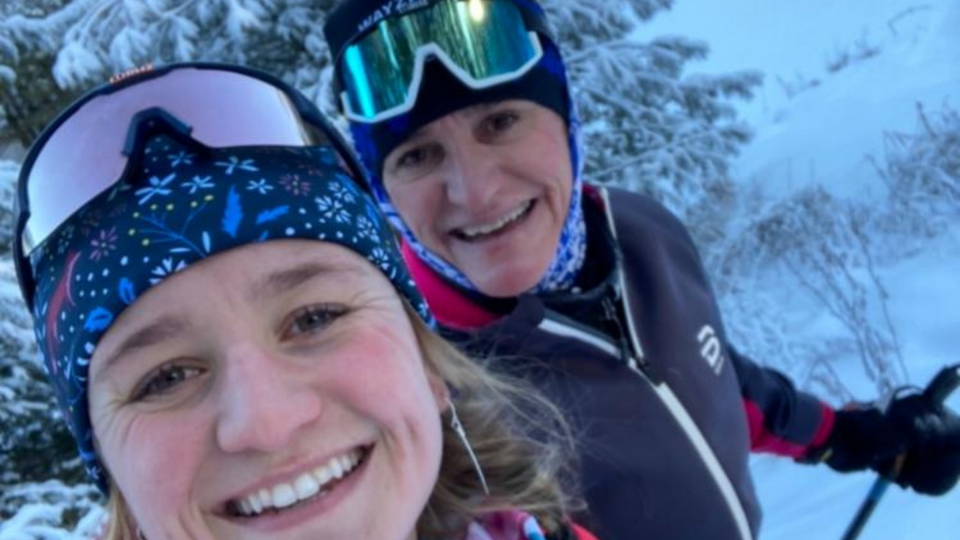 "Skiing with Family"