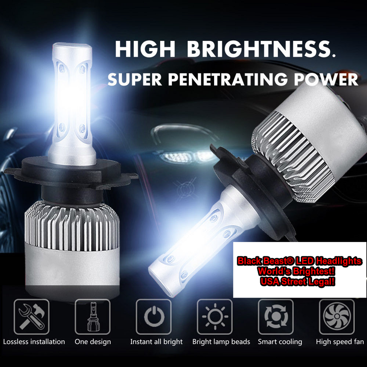 brightest led headlights