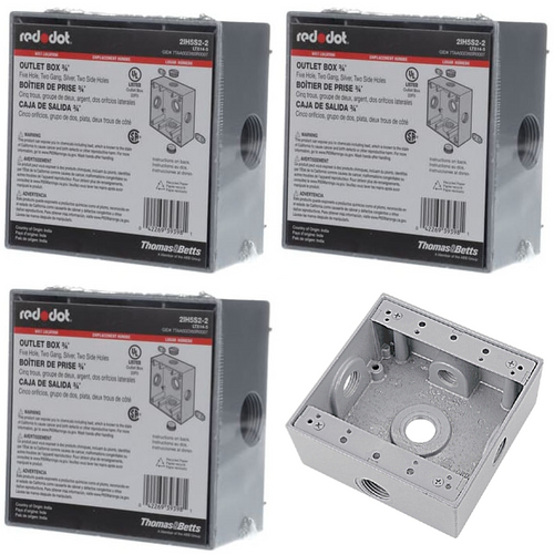 3-Pack Red Dot 2IH5S2-2 Weatherproof Outlet Box - FACTORY SEALED pd 20z