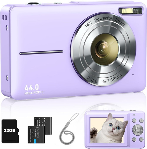 Digital Camera, FHD 1080P Camera, Digital Point and Shoot Camera 16X Zoom pd 10z
