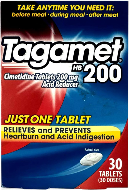 30mg Tagamet Heartburn & Acid Reducer 200mg Cimetidine LONG EXPIRATION 6/27 10z 30mg Tagamet Heartburn & Acid Reducer 200mg Cimetidine LONG EXPIRATION 6/27 10z