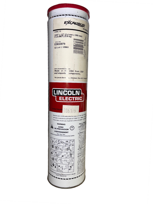 Lincoln Electric ED033108 EXCALIBUR 316/316L-15 Electrode 3/32x12" 8lbs pd 17z Lincoln Electric ED033108 EXCALIBUR 316/316L-15 Electrode 3/32x12" 8lbs pd 17z