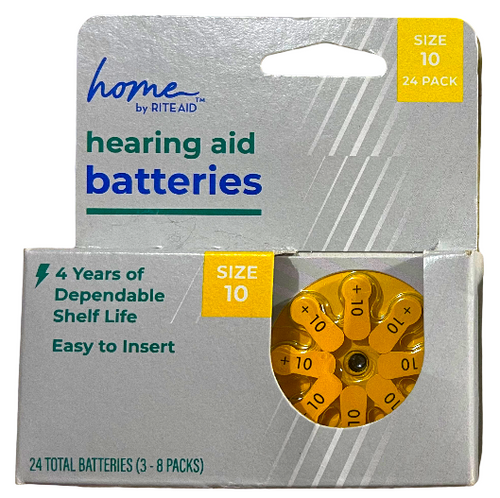 24pk FACTORY FRESH Rite Aid Hearing Aid Batteries SIZE 10  Expire 11/2027 9z
