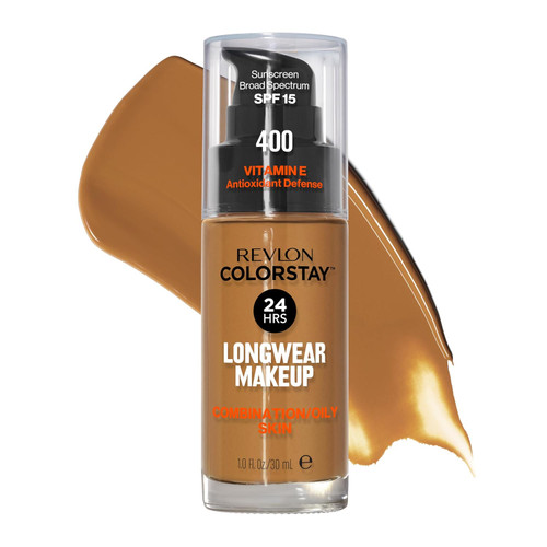 2pk Revlon Colorstay 24Hr Longwear Makeup Foundation #400 Caramel SPF15 10z