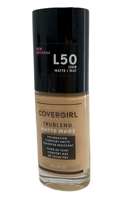 Covergirl Trublend Matte Made Liquid Foundation 12HR #L50 Transfer Resistant 10z