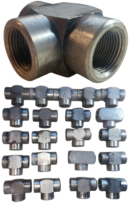 22pcs 3/4" 3000 Threaded (NPT) Tee Forged 316 Stainless Steel+Forged Pipe pd 17z 22pcs 3/4" 3000 Threaded (NPT) Tee Forged 316 Stainless Steel+Forged Pipe pd 17z