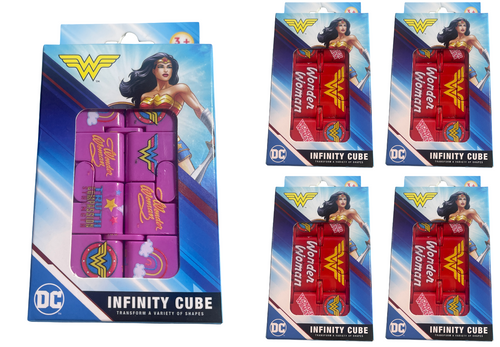 5 pk DC Comics WONDER WOMAN Infinity Cube Fidget Toy Anxiety Stress Durable 11z