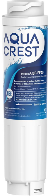 AQUACREST Refrigerator Water Filter Model AQF-FF25 For Bosch 644845 17z
