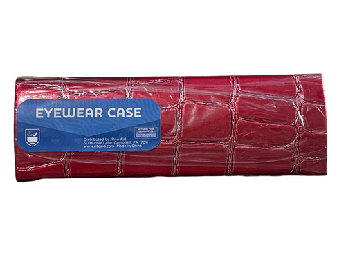 Foster Grant Eyewear Faux Leather Alligator Red Hard Magnetic Snap Case 10z