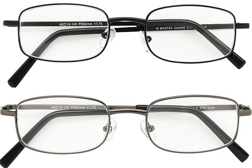 TWO PAIR Foster Grant 2.50 AST Gun Council Model #MY0921 Reading Glasses 10z