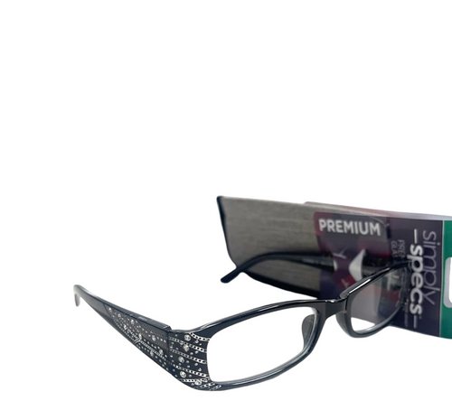 Foster Grant Womens Reading Glasses PATTI +3.25 Black Size: 50-18-132 w/Case 10z