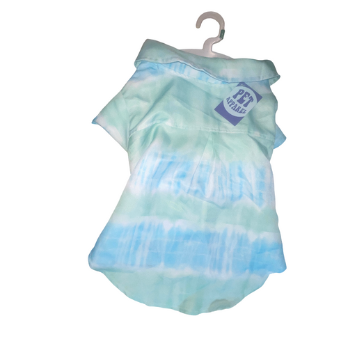 Boy Dog Baby Blue COLLARED PET DOG SHIRT - Lg- See Listing for Measurements 10z