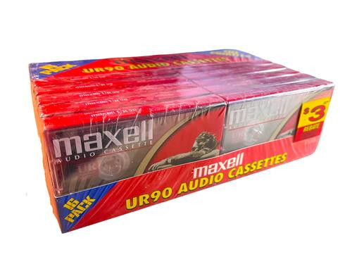 16-pk SEALED VTG 1999 Maxell Audio Cassette Normal Bias UR 90 Minutes Tapes 18z