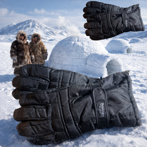 TWO PAIR Eskimo Grade THINSULATE Men's MEDIUM Black Cozy Warm Winter Gloves 11z