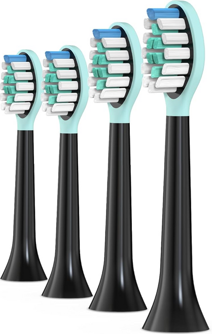 4pk Replacement Toothbrush Head for Philips Sonicare Click-on Handles/Medium 11z