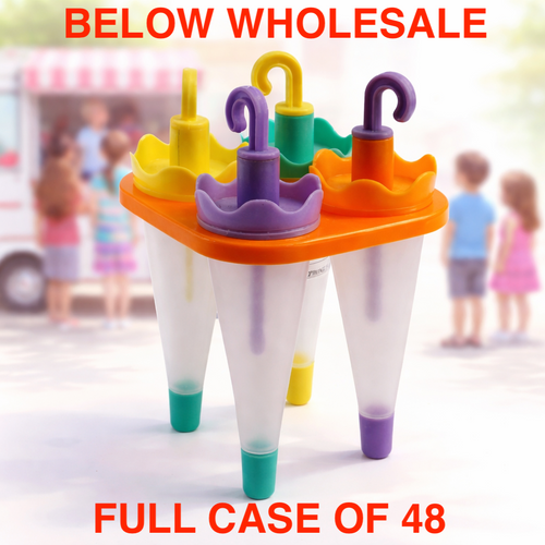 FULL CASE 48/ 4pcs Popsicle Molds Silicone LESS THAN $3 Reusable EasyRelease 99z