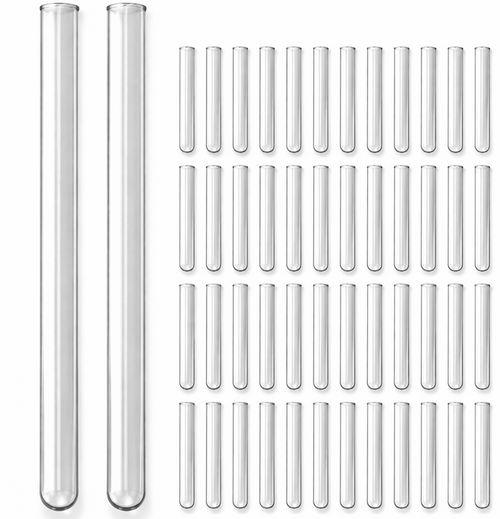 50pcs 35ml Glass Test Tubes 1.0-1.2mm thick, 20x50mm Rounded Bottoms, ProLab 13z