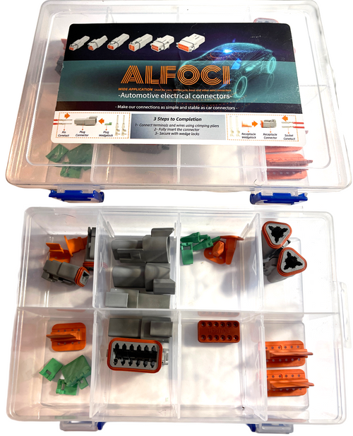 ALFOCI 23pcs ASSORTED Set Deutsch Automotive Electrical Butt Connectors 12z