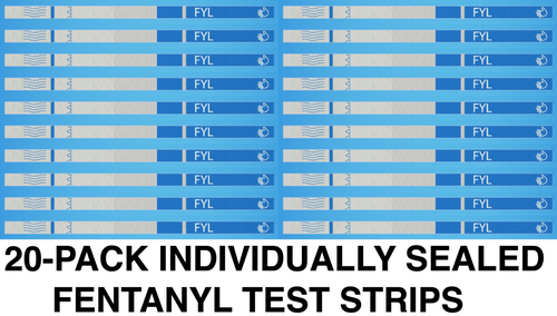 Fentanyl Home Drug Testing Strips- 20 Pack w/Scoops - Powder/Liquid Exp 9/27 11z