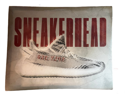 RARE Hand Painted SNEAKERHEAD Burlington Stores Limited Edition 2022 ARTWORK 18z