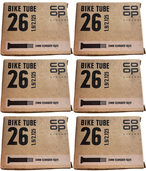6pk Bike Tube 26 x 1.9-2.125 Schrader Valve 35mm Inner Tube CO-OP Cycles 19z