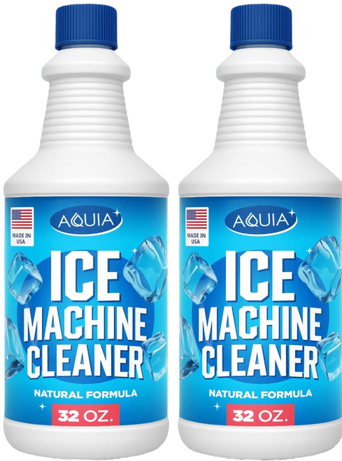 2pk Aquia Ice Machine 32oz EACH-Cleaner & Descaler Natural Liquid Formula 18z
