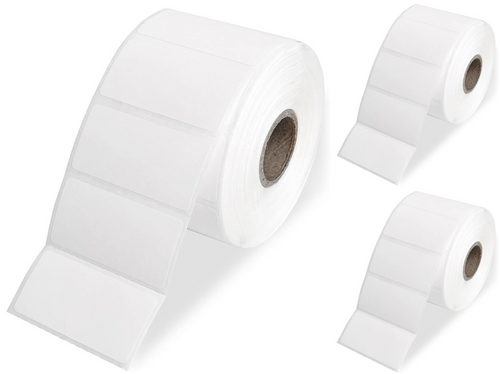 3 ROLLS of Direct Thermal Labels 2"x1" 800 Labels/Roll (2,400 Total) 18z