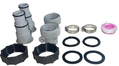 GIANT 13-Piece POOL HOSE Adaptor Converter Connectors 1.5" 1.25" Hoses Intex 12z