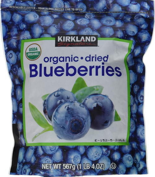 Kirkland Signature ORGANIC Whole Dried Blueberries 20oz SUPERFRESH exp 9/26 21z
