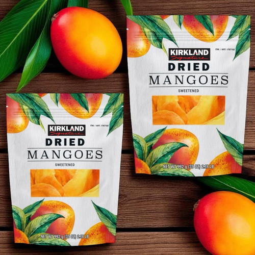 2pk Kirkland Sweetened Dried Fruit Mangoes - 35oz Bag x 2 , SuperFresh 11/26 35z